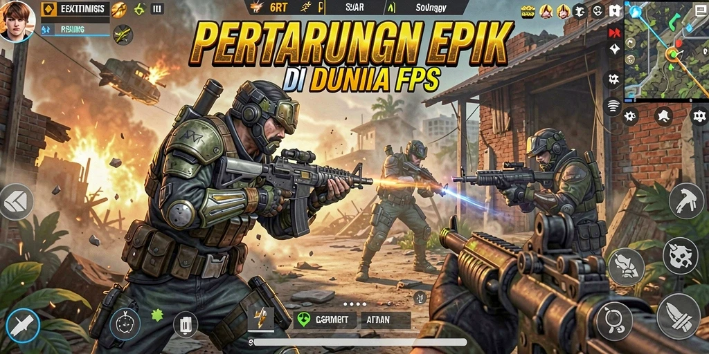 Screenshot gameplay dari 6RT menunjukkan aksi tembak-menembak yang mendebarkan.