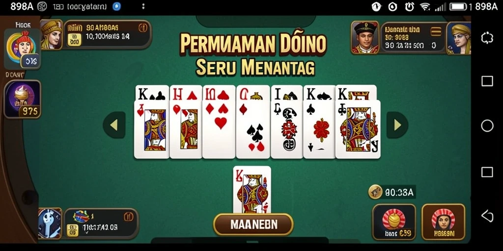 Screenshot gameplay menampilkan suasana permainan Domino yang seru.