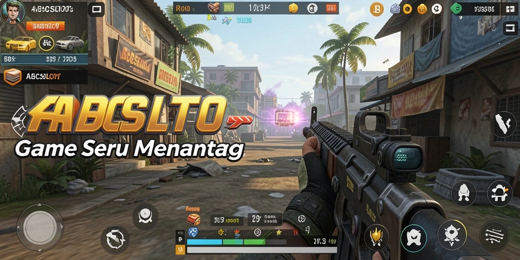 Screenshot menunjukkan aksi intens gameplay TPS ABCSLOT.