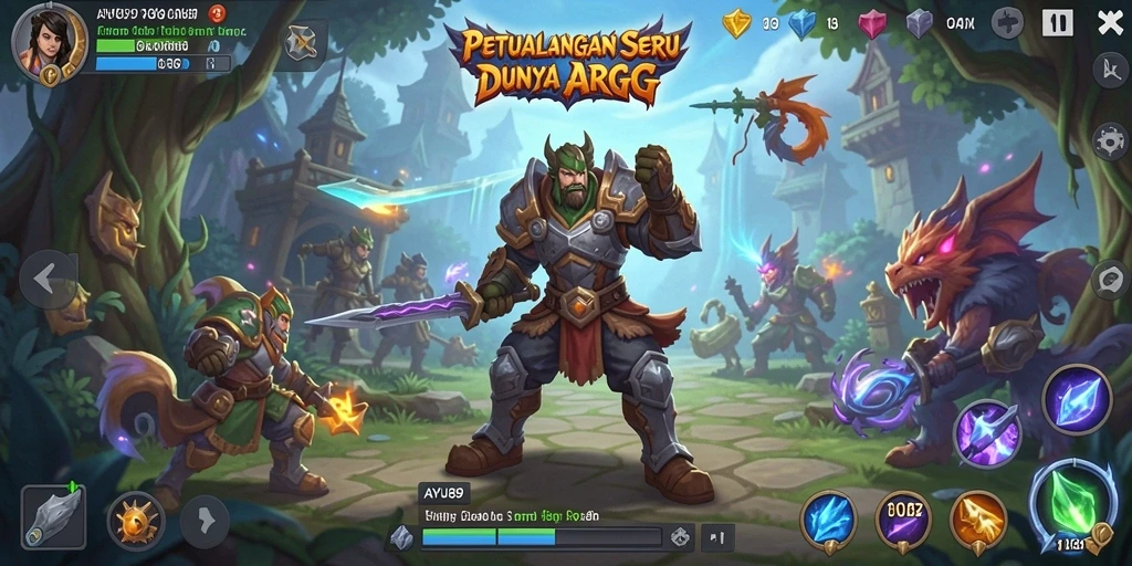 Tampilan menarik dari gameplay AYU89 yang seru dan mendebarkan.