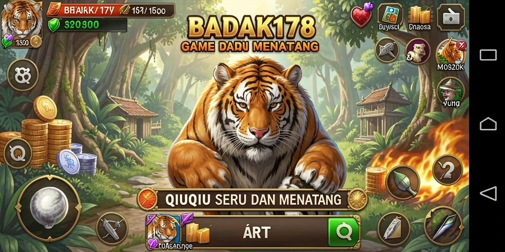 Screenshot menampilkan gameplay seru dari BADAK178.