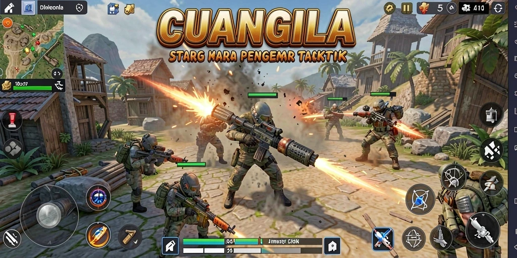 Screenshot CUANGILA menunjukkan aksi strategi mendebarkan.