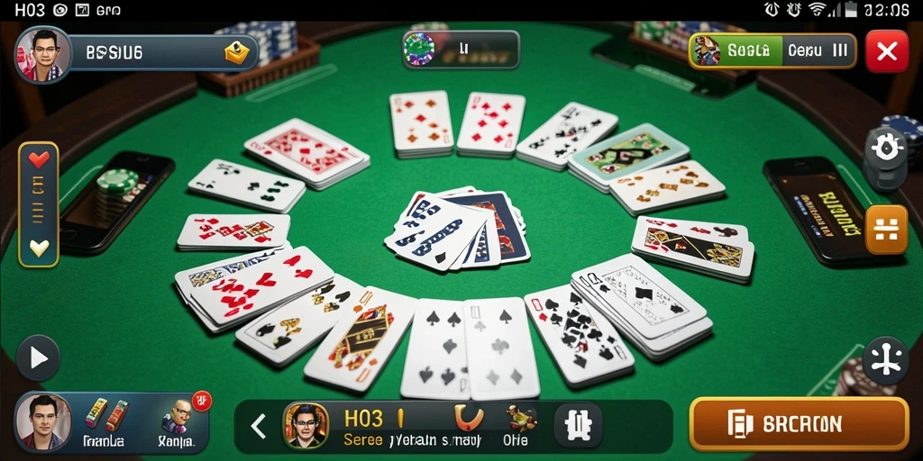 Gameplay seru H03 menampilkan aksi permainan Gaple yang mendebarkan.