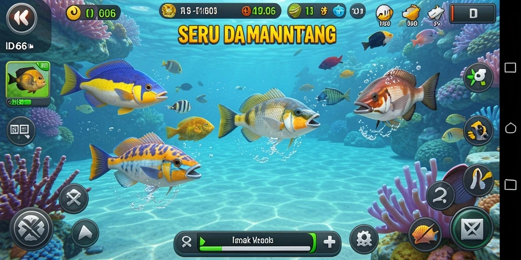 Tampilan gameplay seru dari game Tembak Ikan ID66.