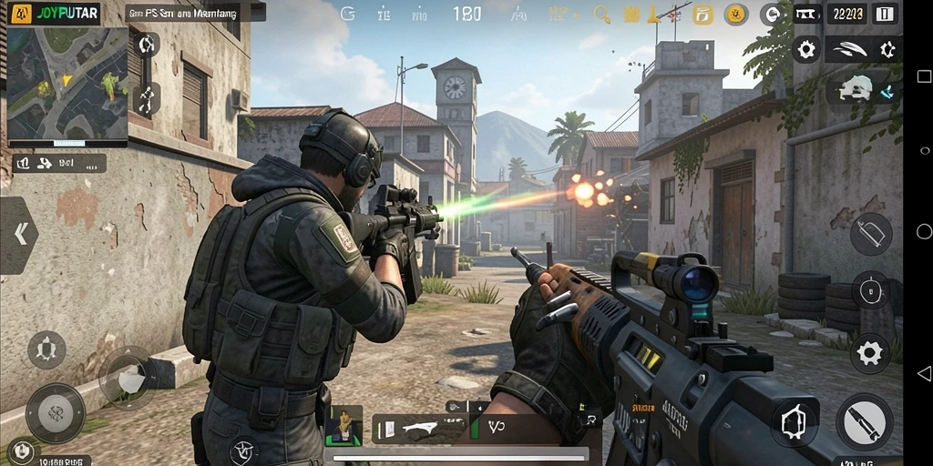 Tampilan menegangkan dari gameplay <strong>JOYPUTAR</strong>, pertempuran brutal di medan perang.