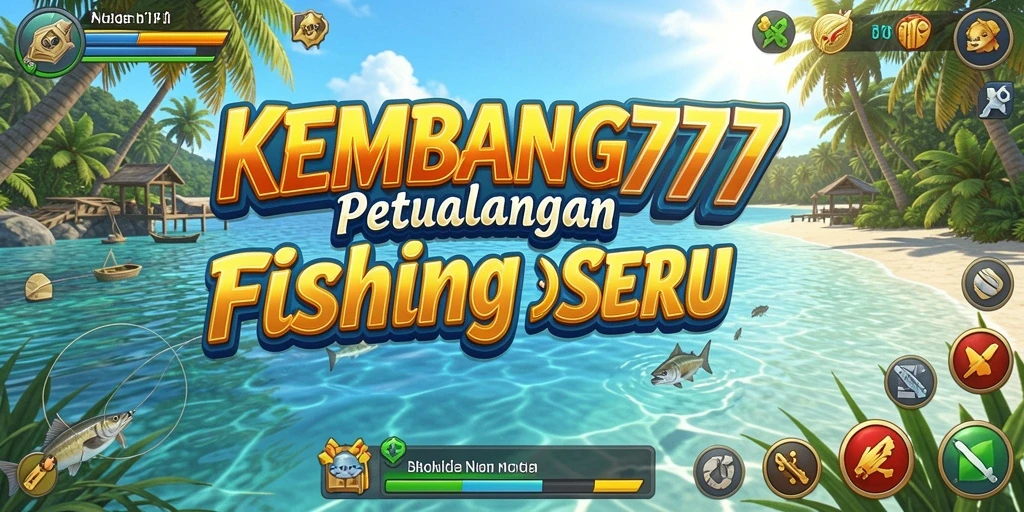 Screenshot gameplay menunjukkan aktivitas memancing yang menyenangkan.