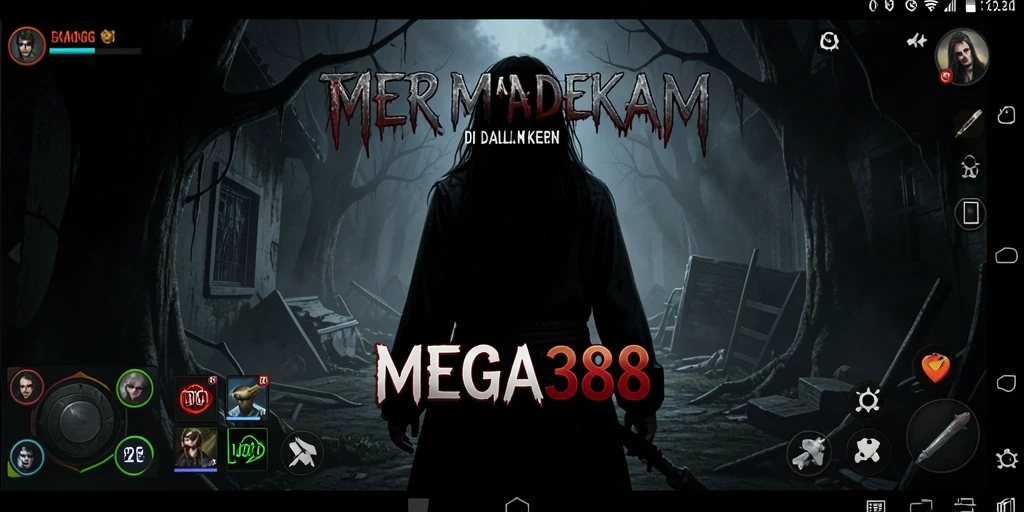 Screenshot MEGA388 menampilkan suasana kegelapan dan ketegangan dalam gameplay Horror.