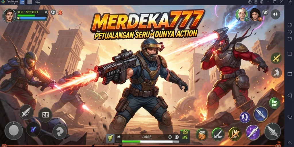 Tampilan gameplay seru dari MERDEKA777 yang penuh aksi.