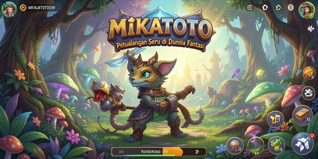 Screenshot gameplay MIKATOTO menampilkan aksi petualangan yang epik.