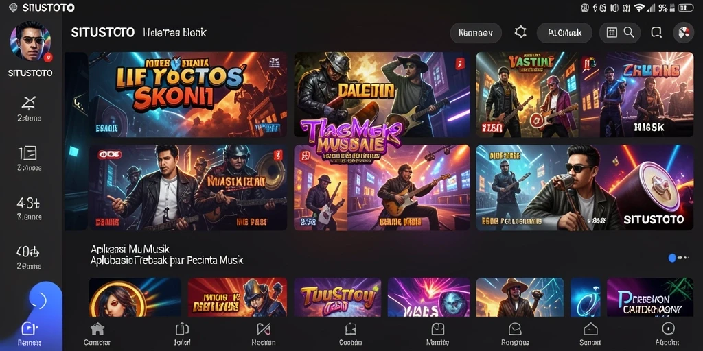 Screenshot gameplay SITUSTOTO menampilkan antarmuka musik yang menarik.