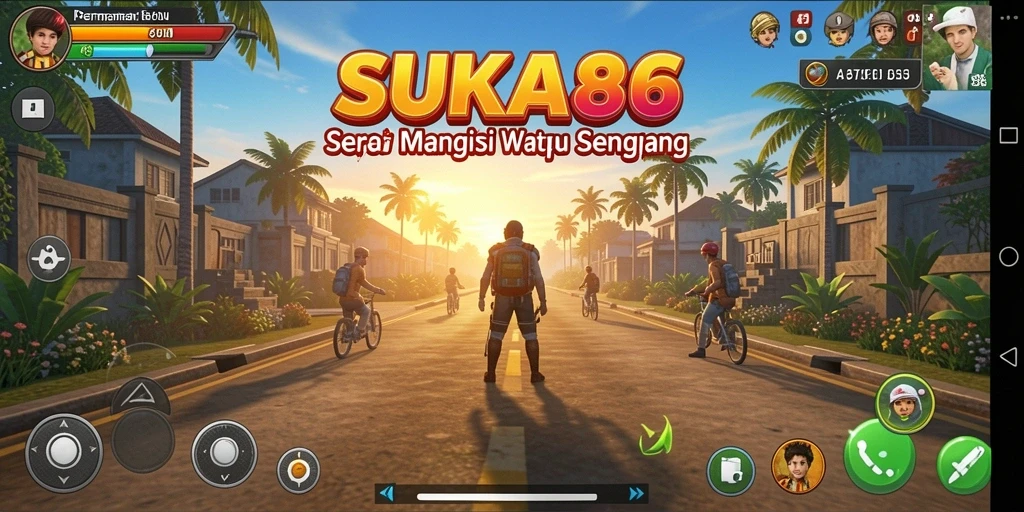 Tampilan gameplay SUKA86 yang menghibur dan penuh warna.
