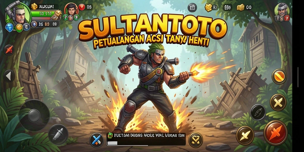 Gameplay SULTANTOTO yang mendebarkan dengan berbagai aksi menantang.