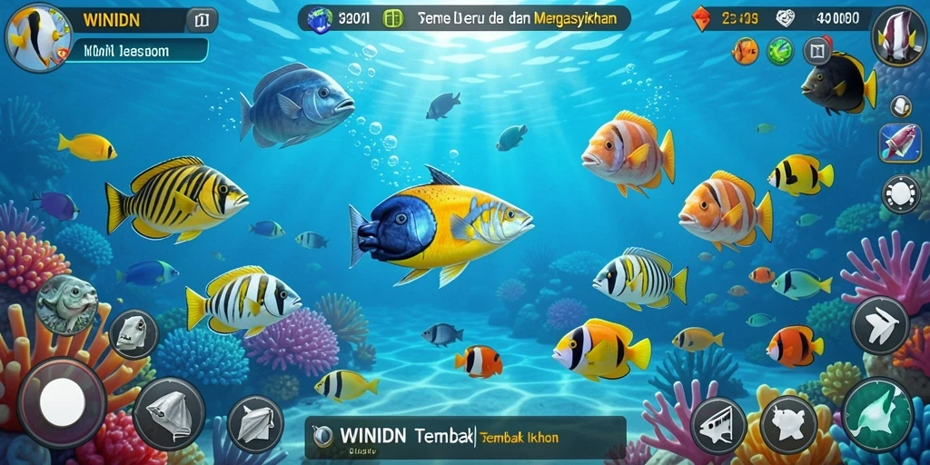 Tampilan gameplay WINIDN yang menarik dalam aksi Tembak Ikan.